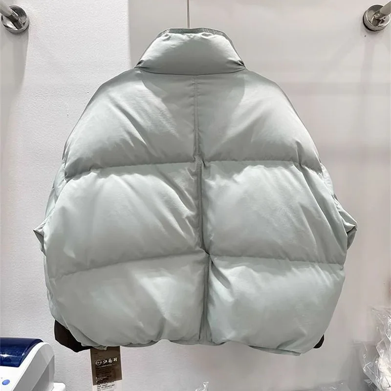 

2025 New Women Cotton Coats Winter Jacket Fashion Short Parka Coat Thick Stand Collar Cold Protection Keep Warm Overcoat