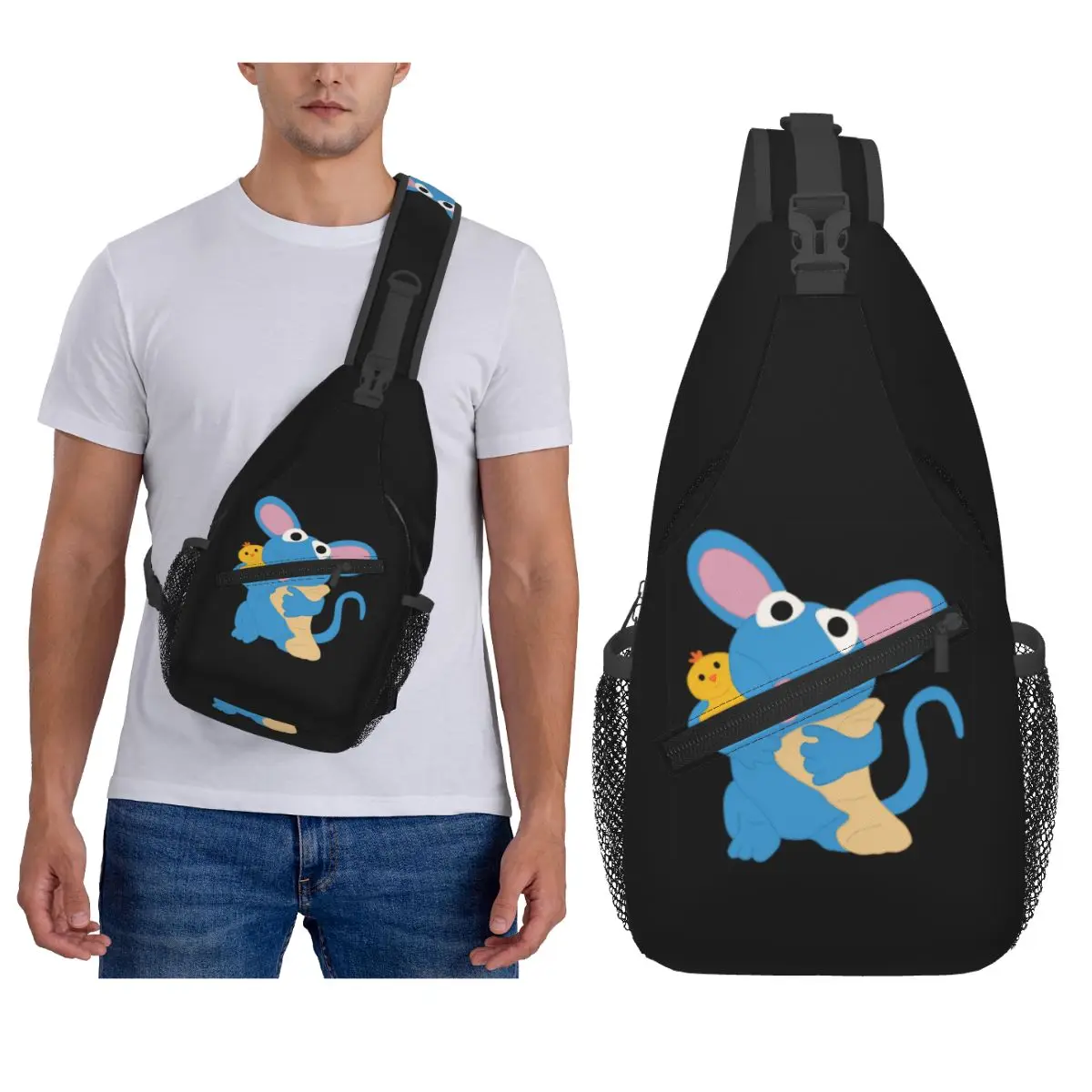 Tutter - Tas Dada Bear In The Big Blue House Tas Selempang Pria Tas Dada Ransel Crossbody Tas Bahu Daypack untuk Bepergian dan Mendaki