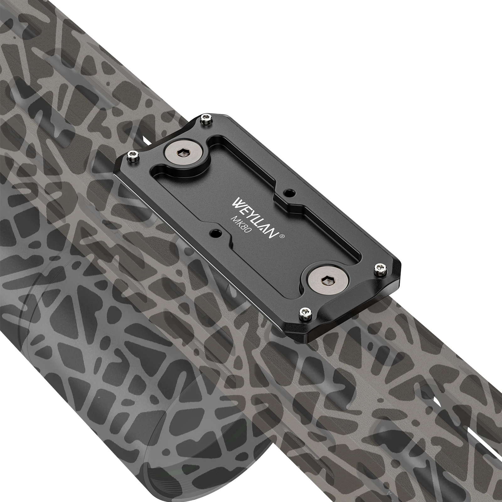M-LOK Arca Rail WEYLLAN MK80/MK180 Bipod Mount Adapter, ARCA/RRS Dovetail Quick Release Plate, Lightweight Aluminium Alloy Plate