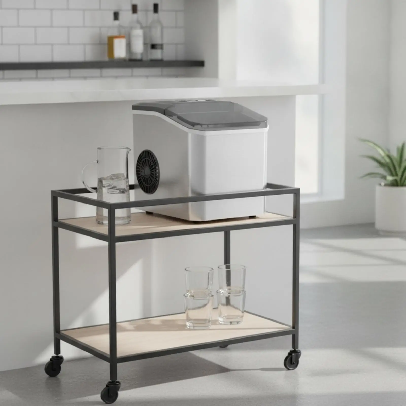 Portable Compact Ice Maker Machine Automatic Countertop Ice Cube Maker for Home Kitchen Office Mini Ice Device