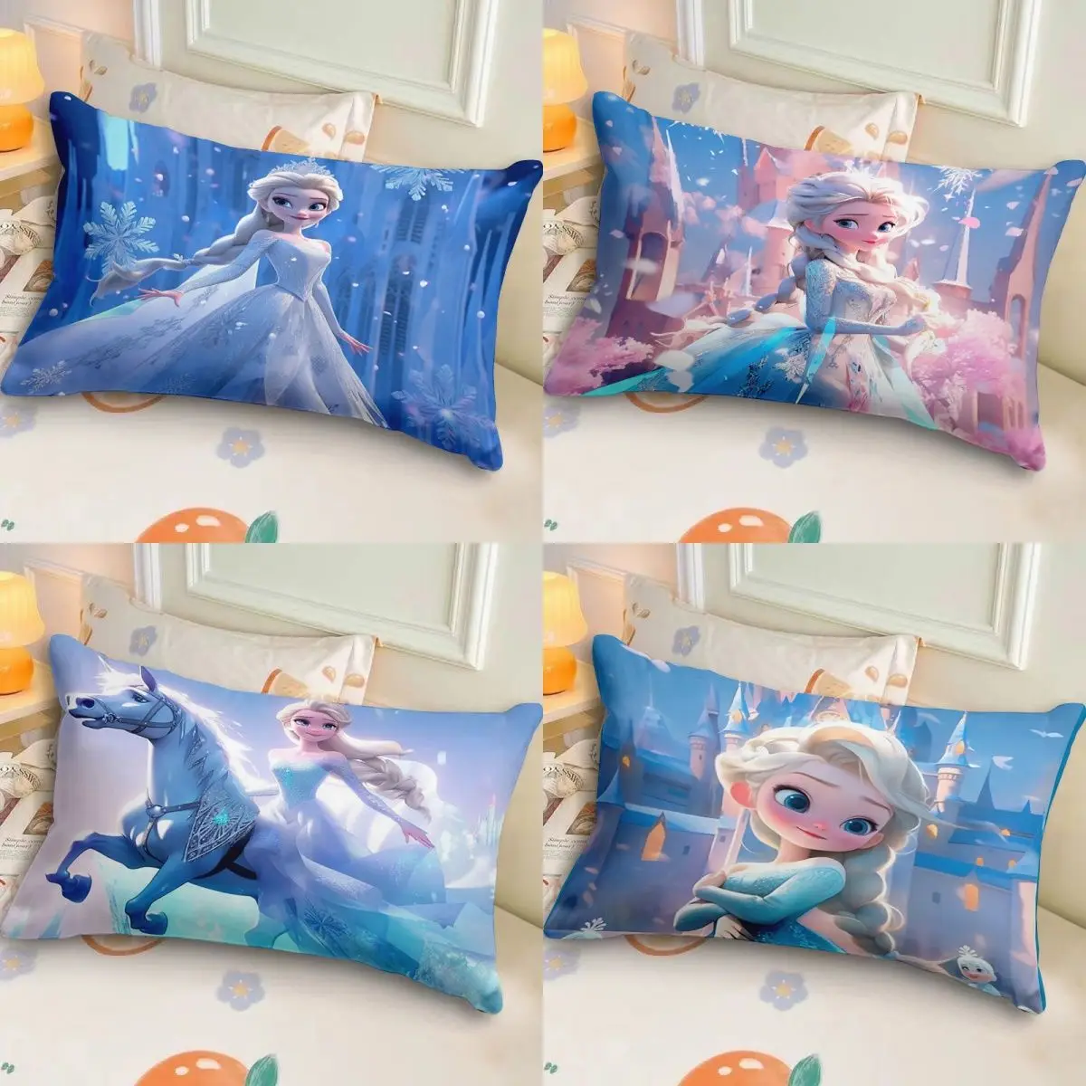 Disney elsa princesa travesseiro das crianças travesseiro de dormir confortável macio almofada bonito criativo quarto fronha presente do feriado