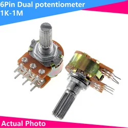 5PCS WH148 6Pin 20mm Potentiometer B1K B5K B10K B20K B50K B100K B500K 1K 5K 10K 20K 50K 100K 500K New