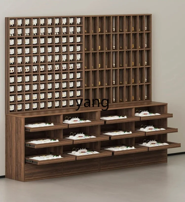 Lmm1 jewelry store double-sided Nakajima platform earrings wall-mounted cabinet necklace display cabinet