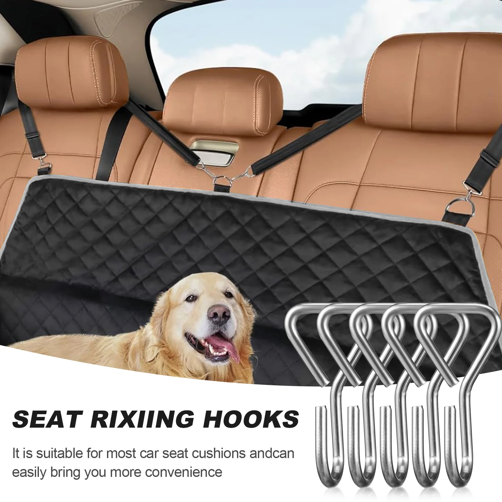 

100Pcs Metal S Hooks Heavy Duty Stainless Steel Hanging Hook Fixed Rope Hook for Car Seat Bag S Hooks Heavy Duty