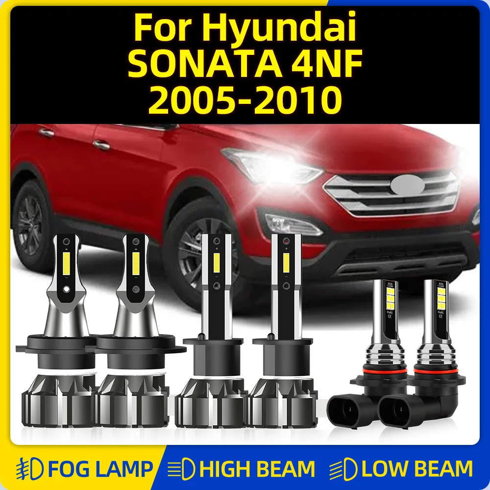 

60000LM LED Head Lights 360W Car Headlight Bulbs 12V 6000K Fog Lamps For Hyundai SONATA 4NF 2005 2006 2007 2008 2009 2010