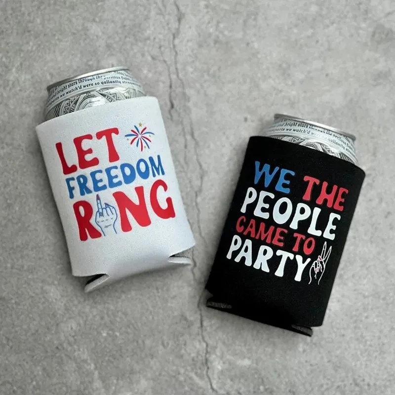 Let Freedom Ring We The People Came to Party 4th of July Bachelorette Party bridal shower wedding bride bridesmaid Can Cooler