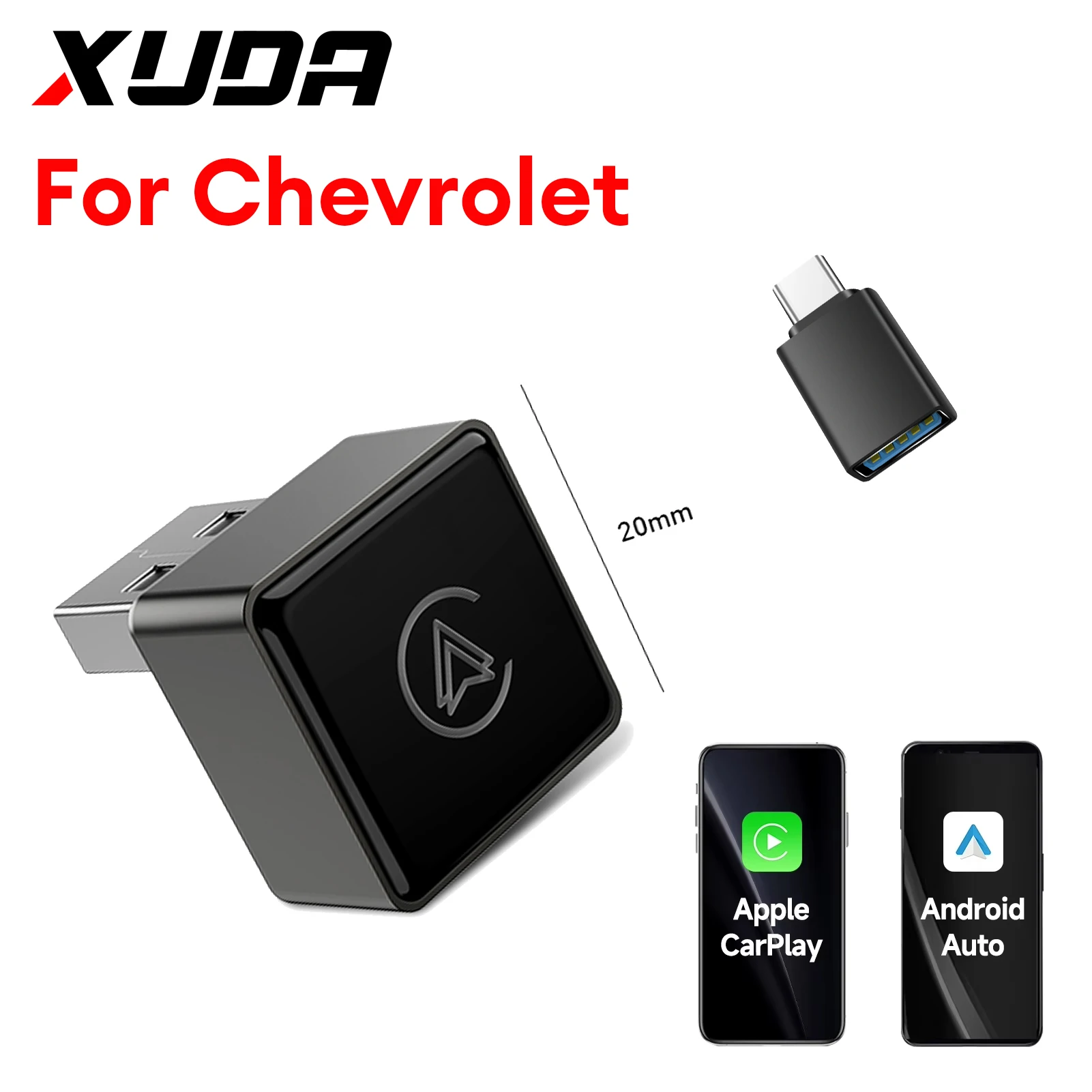 Adaptador inalámbrico Carplay Android Auto Dongle inteligente inalámbrico 2 en 1 para Chevrolet Onix TRAX TRAVERSE BLAZER EQUINOX Tracker turbo