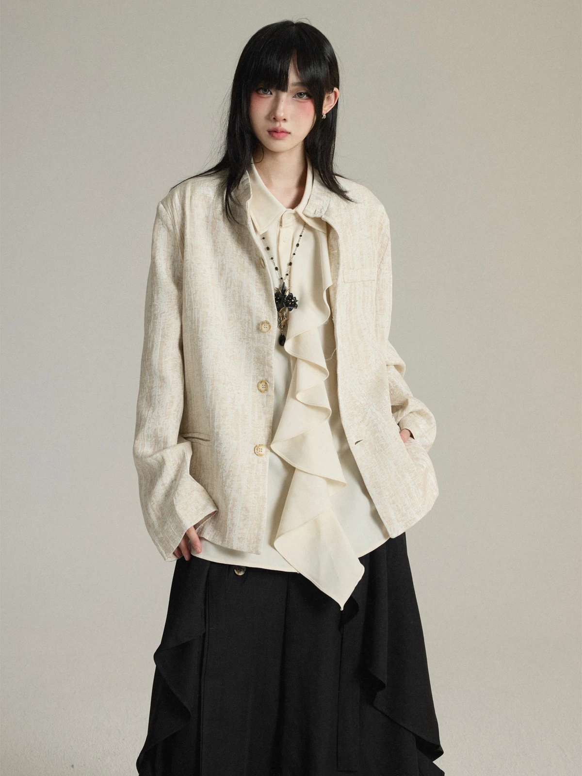 

Оригинальный дизайн, уникальный женский костюм Sle, осень-зима FG72, костюм Jaet Lemaire Wind Thiened Long Sve French Sle, женский ...