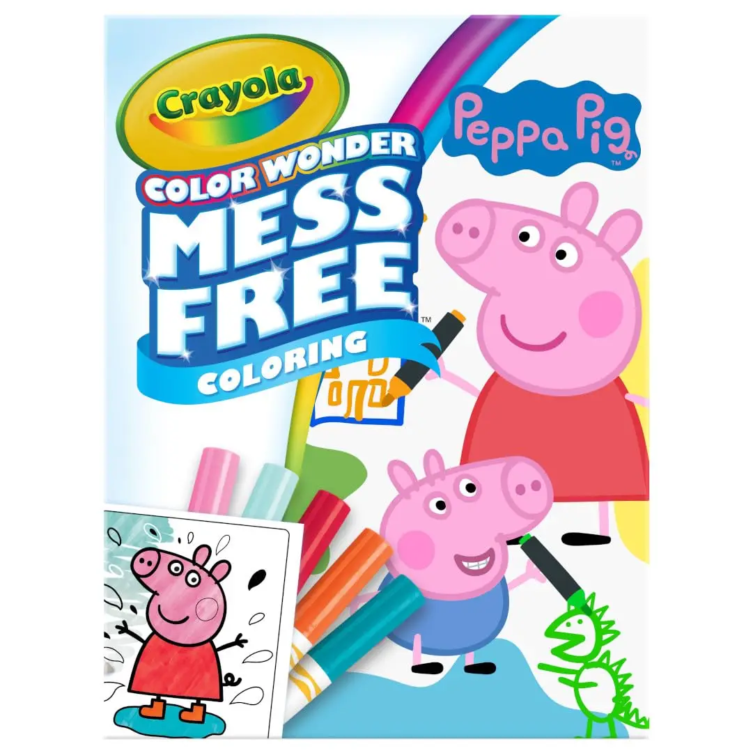

Набор для творчества Crayola Peppa Pig Color Wonder, раскраски Peppa Pig без беспорядка для малышей, игрушки Peppa Pig, подарки для малышей