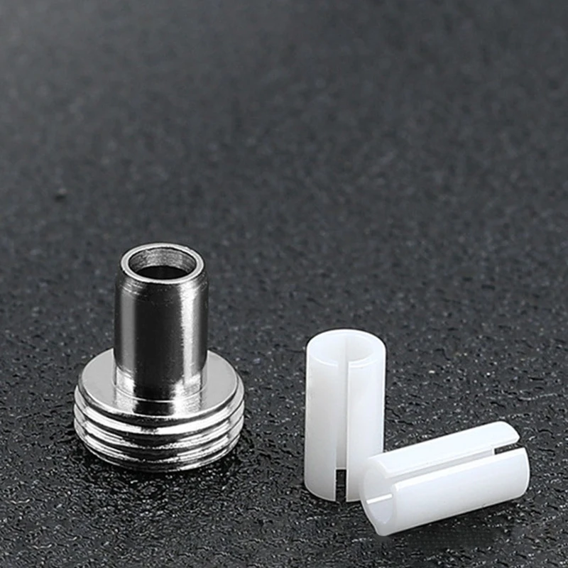 2Pcs Replacement Parts Ceramic Tube Sleeves and 2Pcs Metal-Head Connector Adapters for Fiber Visual Fault Locator