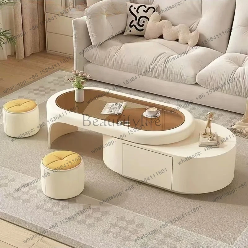 Slate living room household cream modern small apartment new light luxury simple telescopic retraction
