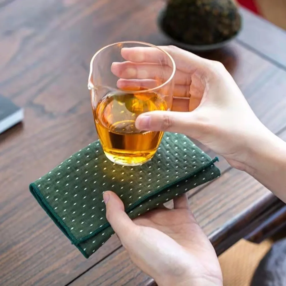 

Льняное чайное полотенце Zen Ramie, многофункциональные тканевые полотенца для рук, быстросохнущее полотенце для мытья посуды, подставка для кунг-фу, коврик для чайника, тряпка для чайного стола