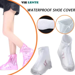 1Pair Waterproof Shoe Covers Non-slip Sole Reusable Rain Boots Women Men PVC Silicone Quality Overshoes Protectors in Rainy Days