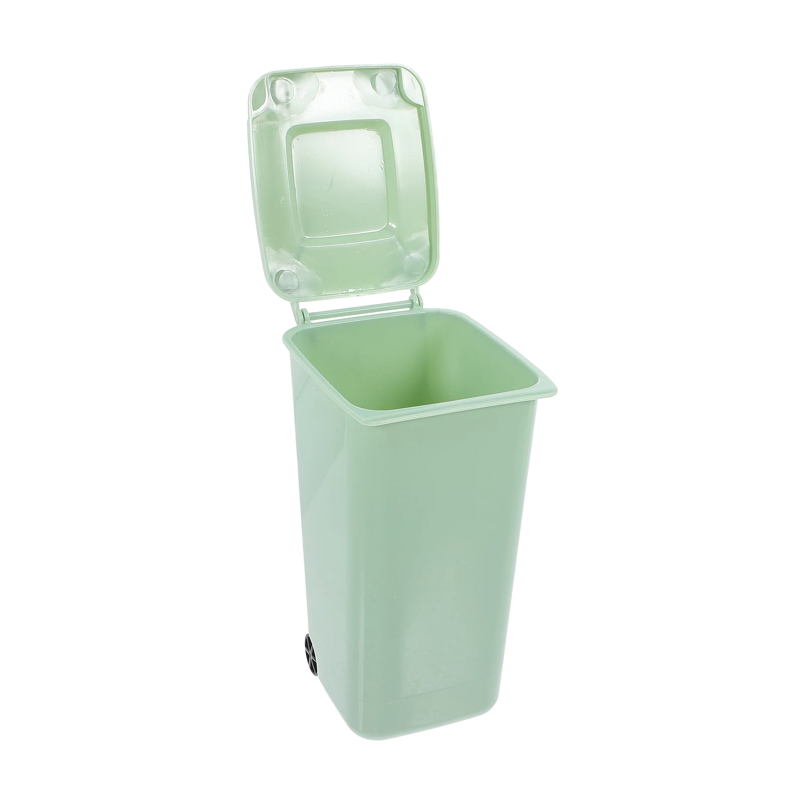 

Pen Holder with Cover Compact Trash Can Mini Desk Wastebasket Desktop Pp Lidded
