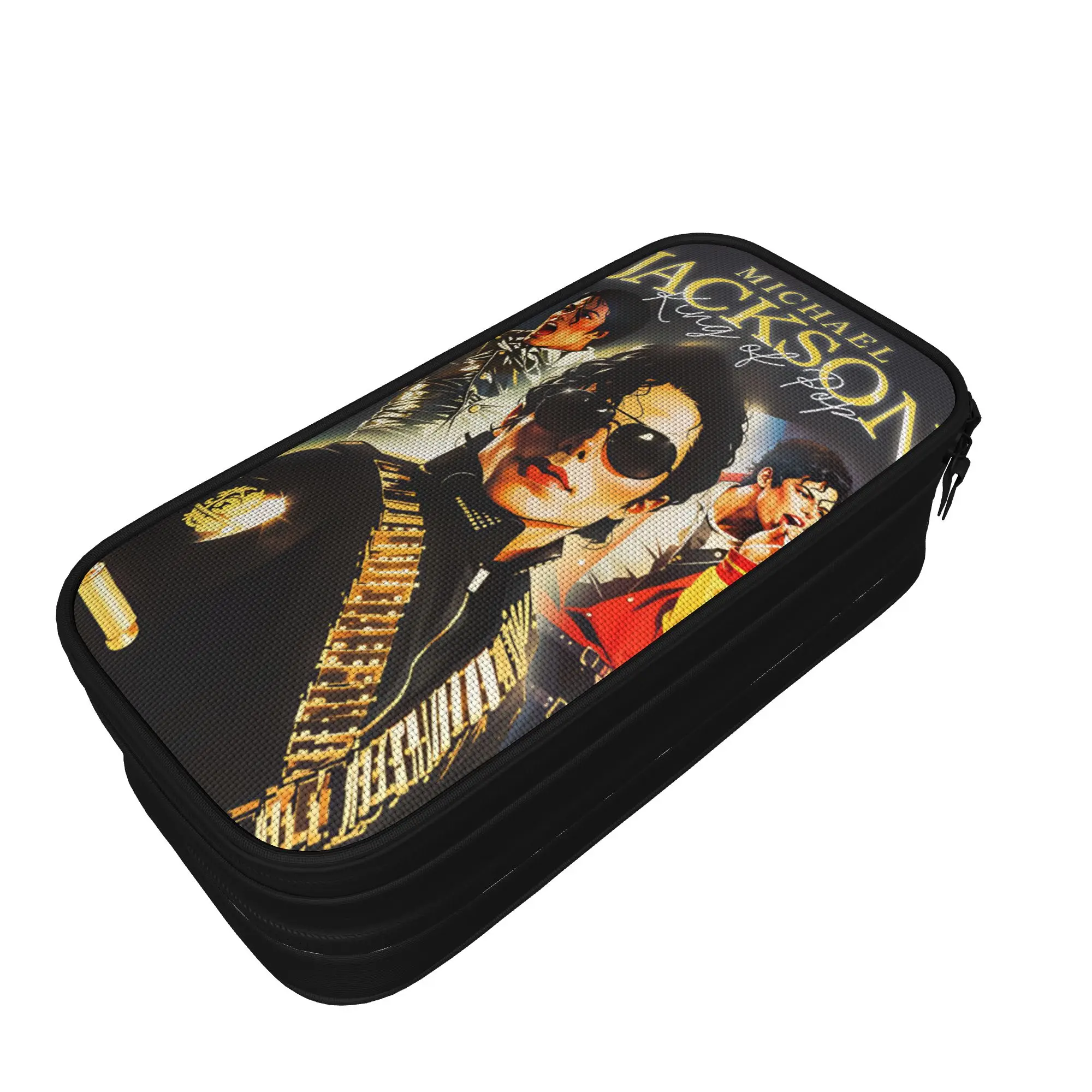 Michael Jackson Pencil Case  Zipper Pen Box Boy Girl Cool Big School Pencil Cases Supplies
