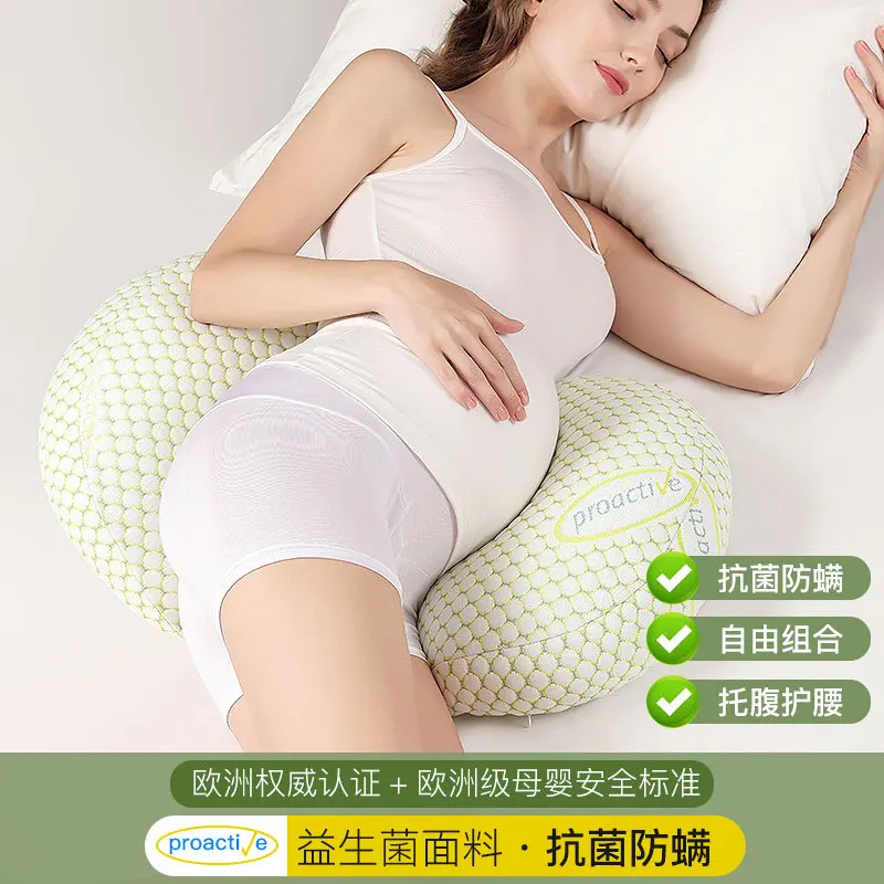 Pregnant Women's Waist Protection U-shaped Round Pillow Pure Cotton Polyester Fiber Detachable and Washable Nursing