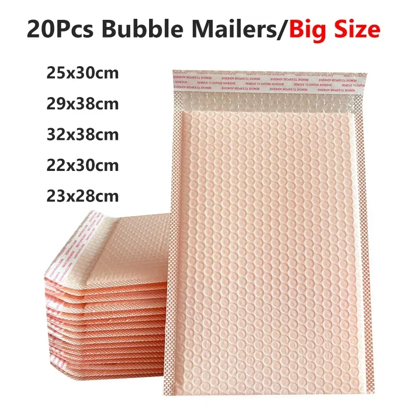 

20Pcs Bubble Mailers Bubble Padded Mailing Envelopes Mailer Poly for Packaging Self Seal Shipping Bag Bubble Padding Big Size