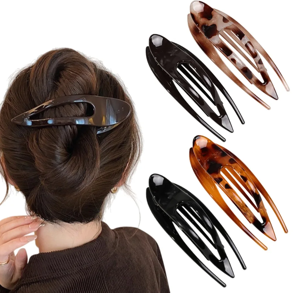 Neue flache Haarspange mit Leopardenmuster, Schwalbenschwanz, für Frauen und Mädchen, große Entenschnabel-Haarspangen, Haarklammer für dickes Haar, Styling-Zubehör
