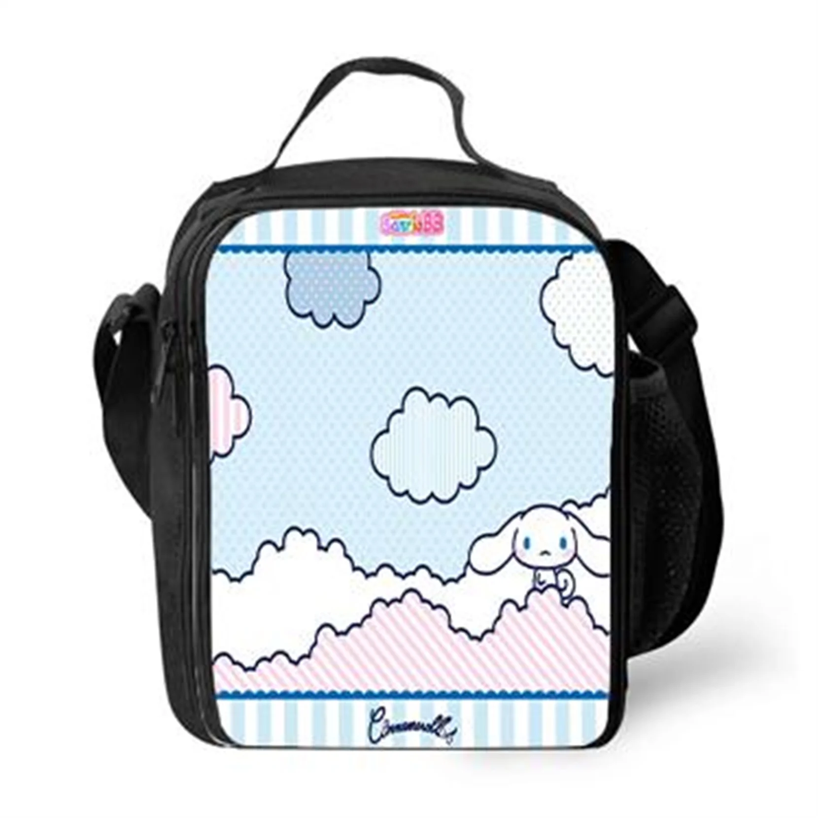 Elementary Kid Cute Classic Lunch Tote,Cinnamoroll Reusable Thermal Bag Cartoon Picnic Bag  for School