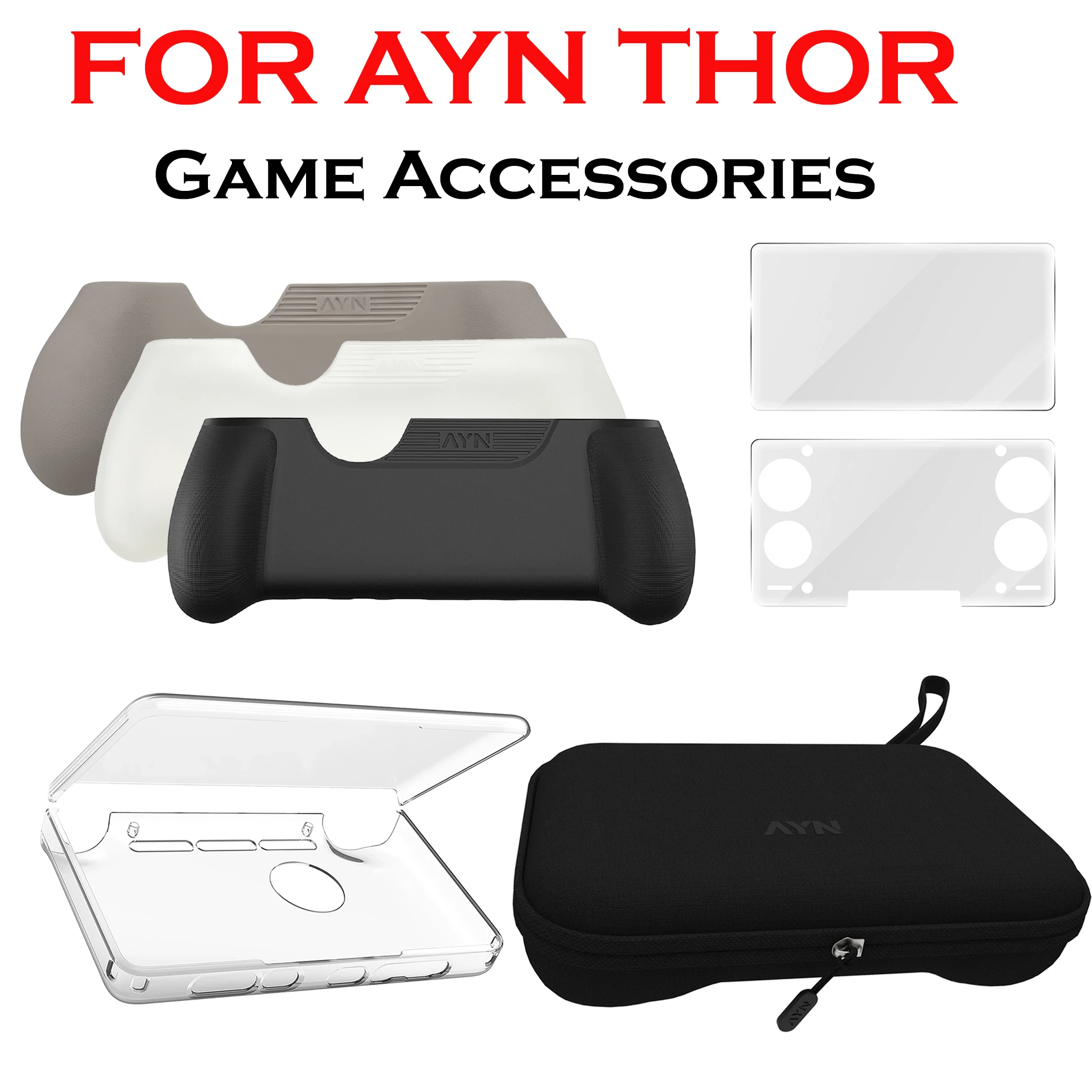 AYN THOR Dual Screen Flip Up Handheld Device Gaming Accessories Protective Case Storage Bag Lanyard Soft Bag For AYN THOR Custom