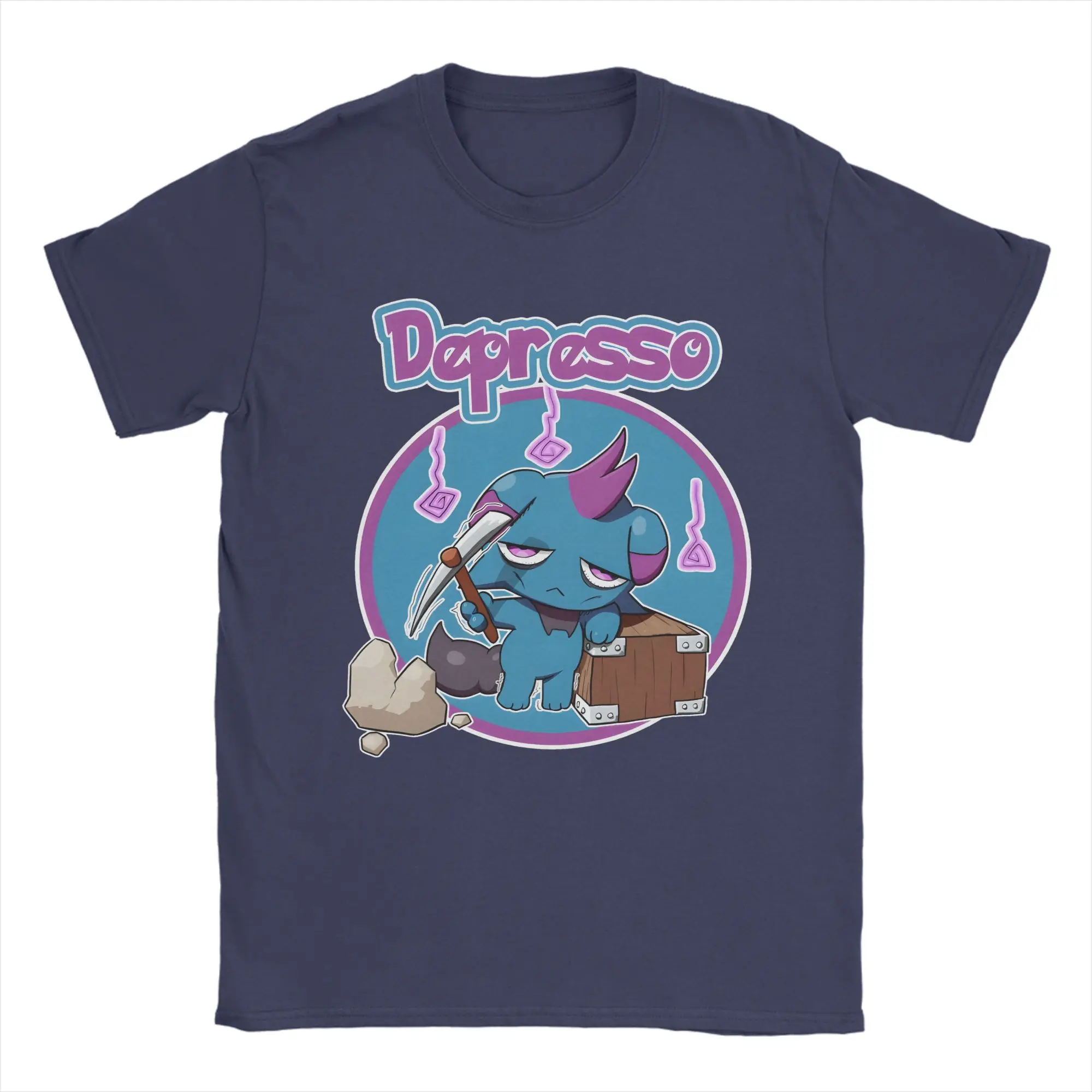 Ullzang Depressos Video Games T-Shirt Unisex 100%Cotton Short Sleeve  O-neck Summer Clothes