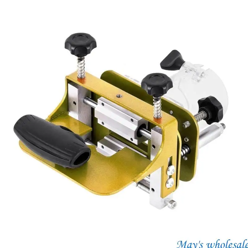 

2 in 1 Invisible Fastener Slotting Bracket Woodworking Router Base Mortising Jig Trimmer Router Tool Slotted Base 448A