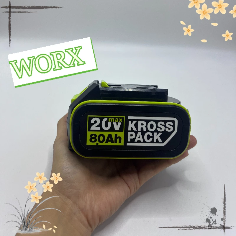 

Original WORX 20V 6.0Ah Battery Pack WA3016 WA3023 WA3054 WA3027 Full Compatibility with WORX 20V Cordless Tools
