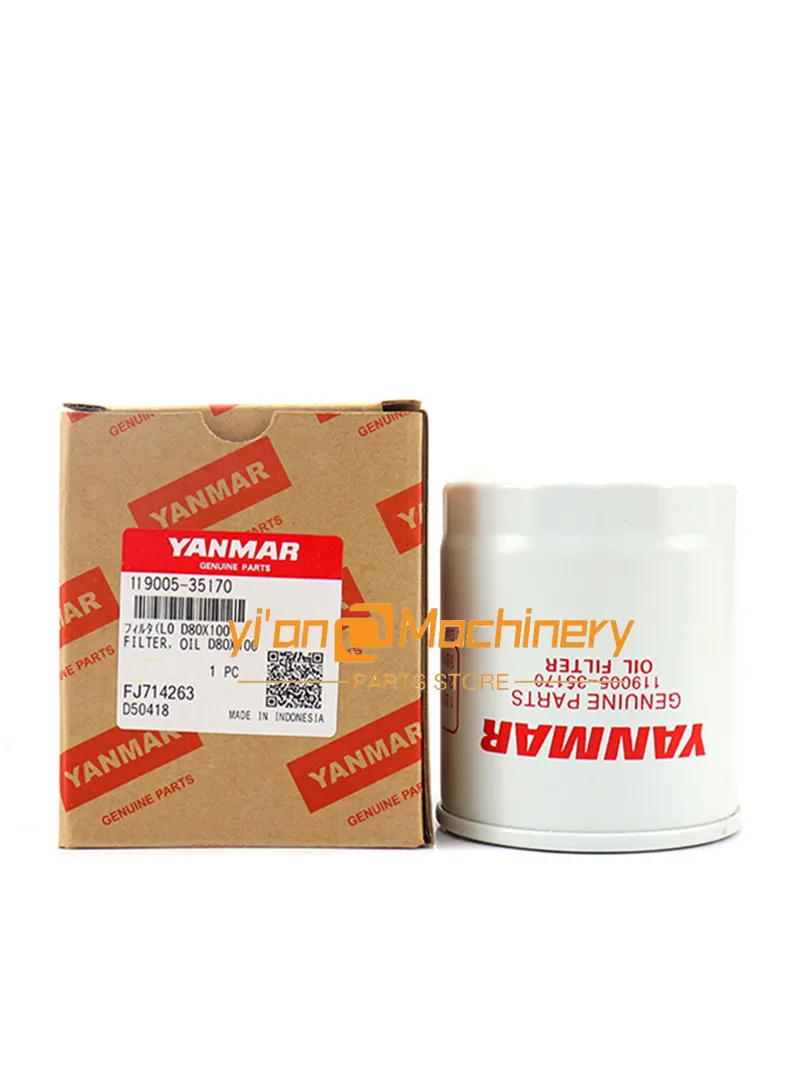 Para Sunward 60 70 80E Yanmar 4TNV94 98 cartucho de filtro de aceite de excavadora de motor cartucho de filtro diésel piezas de cartucho de filtro de aire