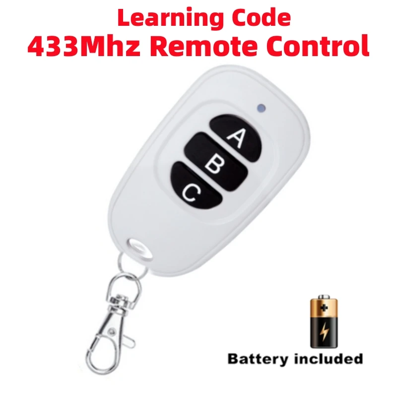 433 mhz RF Remote Control Learning code 1527 EV1527 For Gate garage door controller Alarm 433mhz Receiver included Battery