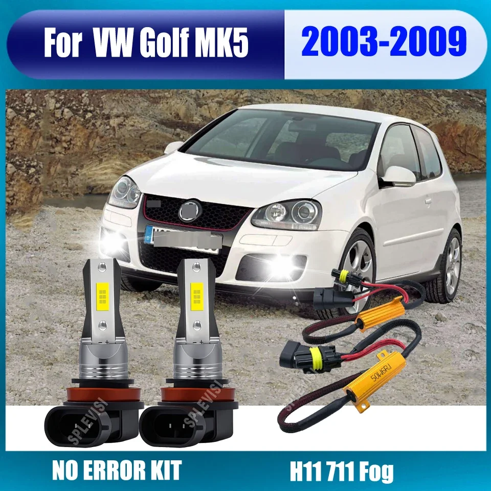 Upgrade Your Visibility with H11 Fog Lights – Perfect for Rain, Snow & Fog For VW Golf MK5 2003 2004 2005 2006 2007 2008 2009