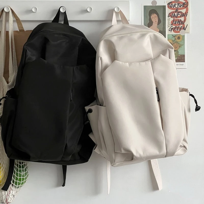 Simple Solid Y2k Aesthetic Laptop Bags Preppy Sweet Korean Vintage Schoolbags Fashion  Grunge Backpack for College Students