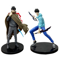 Solo Leveling 17-21cm 2 Style Sung Jin-Woo Figure S Shadow Hunter With Weapons Cheng Xiaoyu Model Car Desktop Decoration