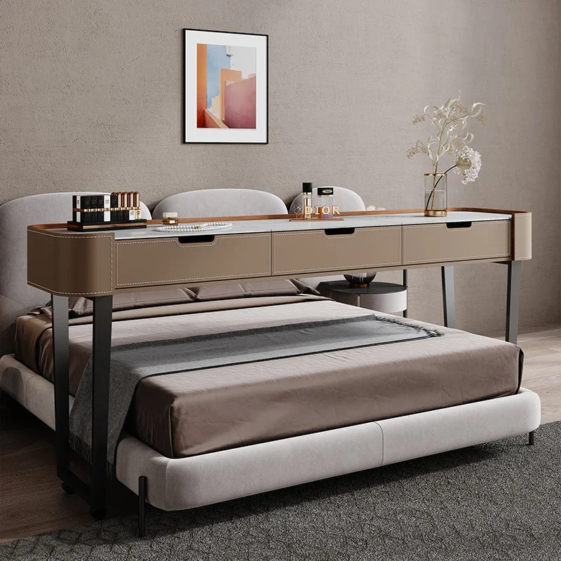 Long - lasting Cross-bed light luxury mobile desk, home multi-functional bedroom, simple dresser Superior