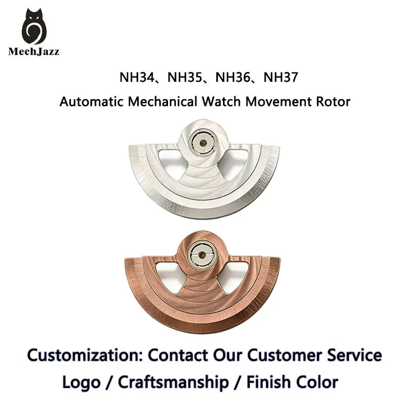 MechJazz Oscillating Weight Rotor NH35 Rotor Modification Parts NH36 Oscillating Weight Mechanical Watch Replacement Rotor