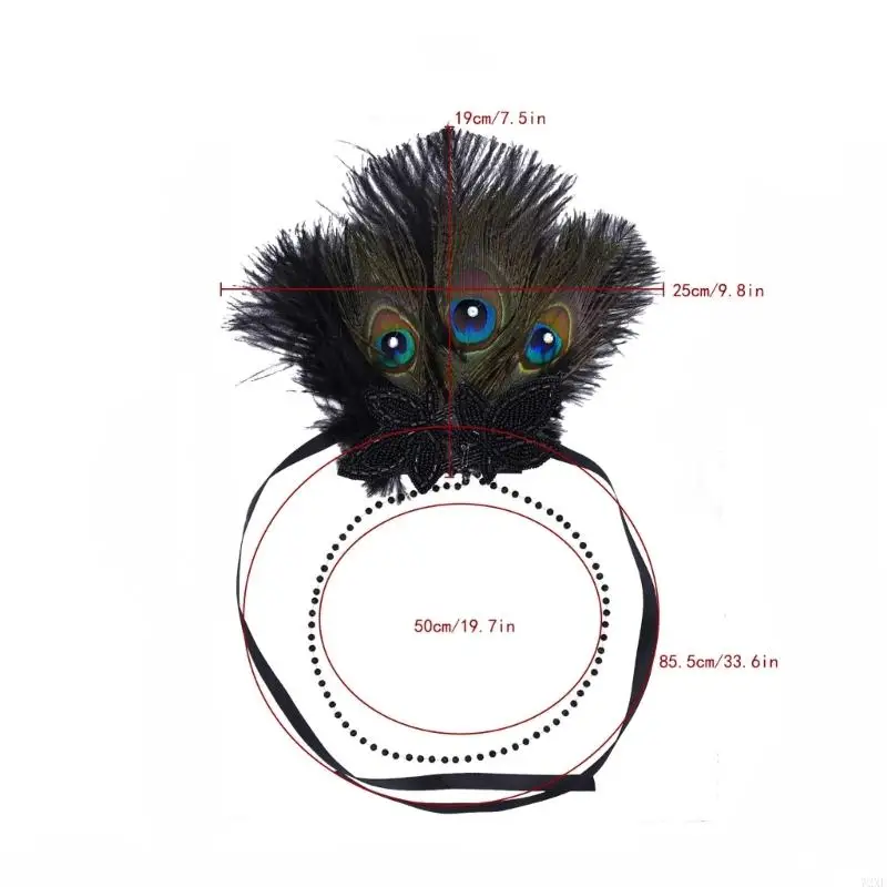 หูฟังขนนกขนาด 72xe พร้อมพู่ลูกปัดผ้าโพกศีรษะขนสัตว์ขนสัตว์