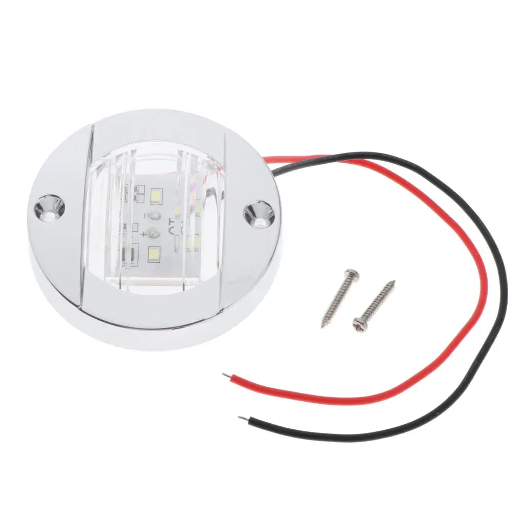 

Светодиодные кормовые фонари для лодок, якорные навигационные лампы, 12 В, 3 дюйма, хромированное крепление на транце