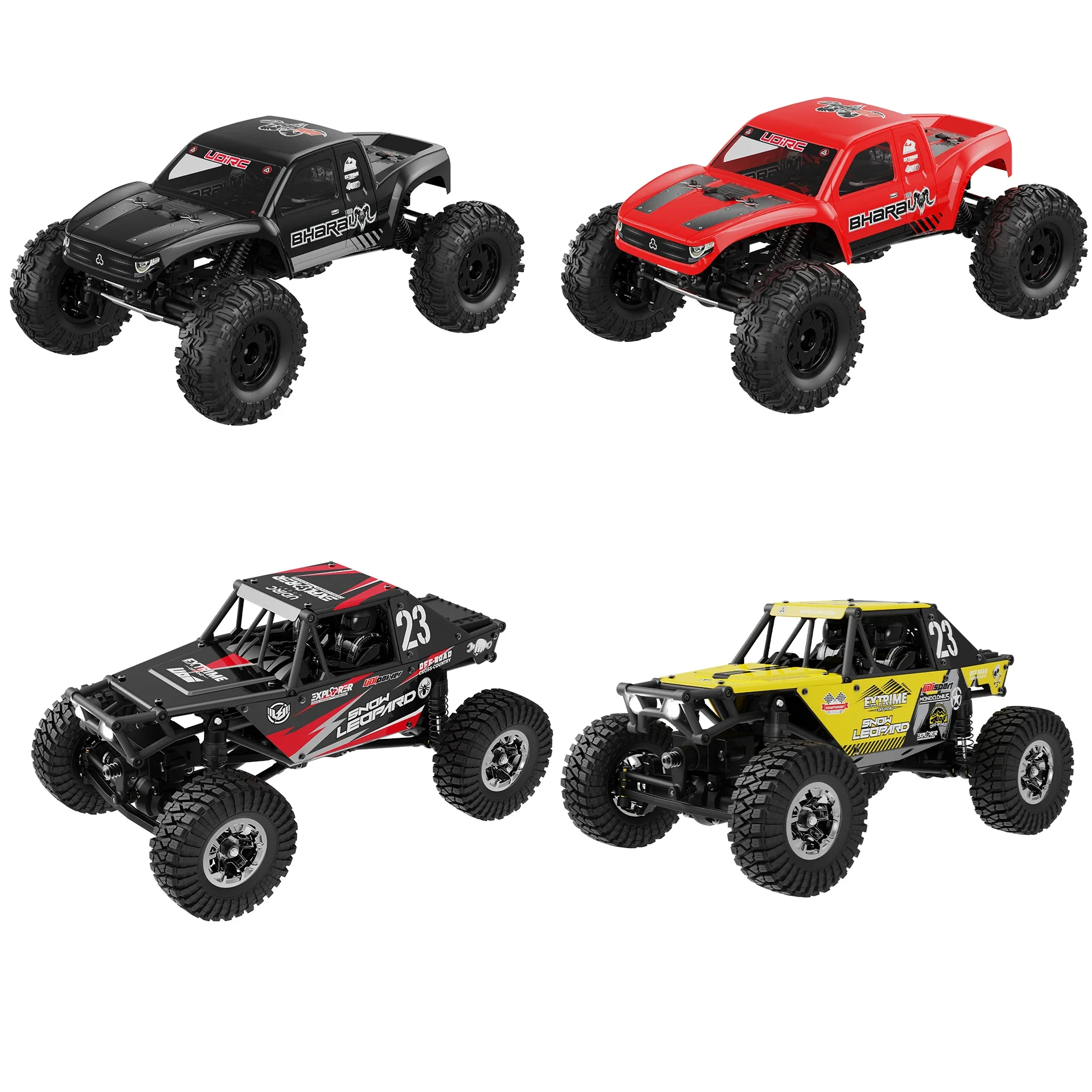UDIRC 1/18 1/24 Scale Mini RC Crawler RTR Brushless RC Rock Climbing Car UCX1804PRO UCX2405PRO 4WD All Terrains Off-Road Truck
