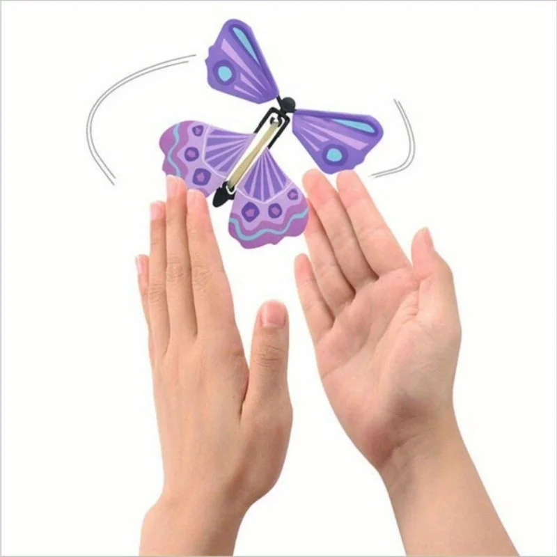 5 PCS Magic Hand Transformation Fly Butterfly Magic Tricks Props Funny Novelty Surprise Prank Joke Mystical Fun Classic