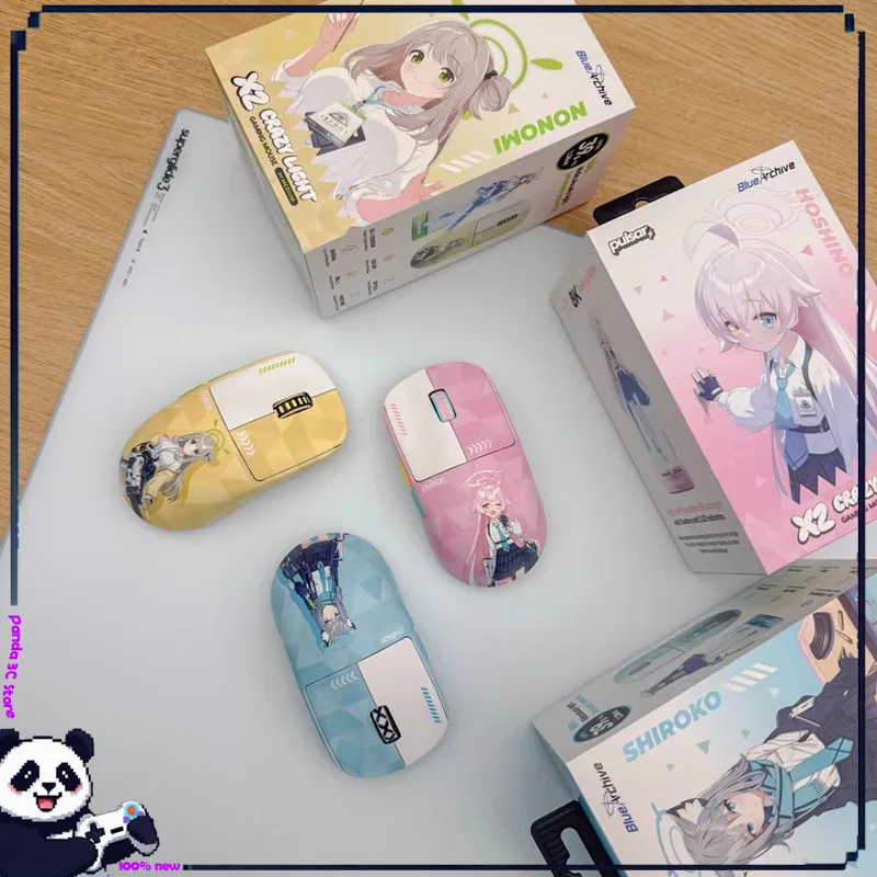 Pulsar X2 Crazylight Blue Archive Gaming Mouse 8k Dual Mode Shiroko Hoshino Nonomi Customized Anime Fps Gaming Accessories Gifts
