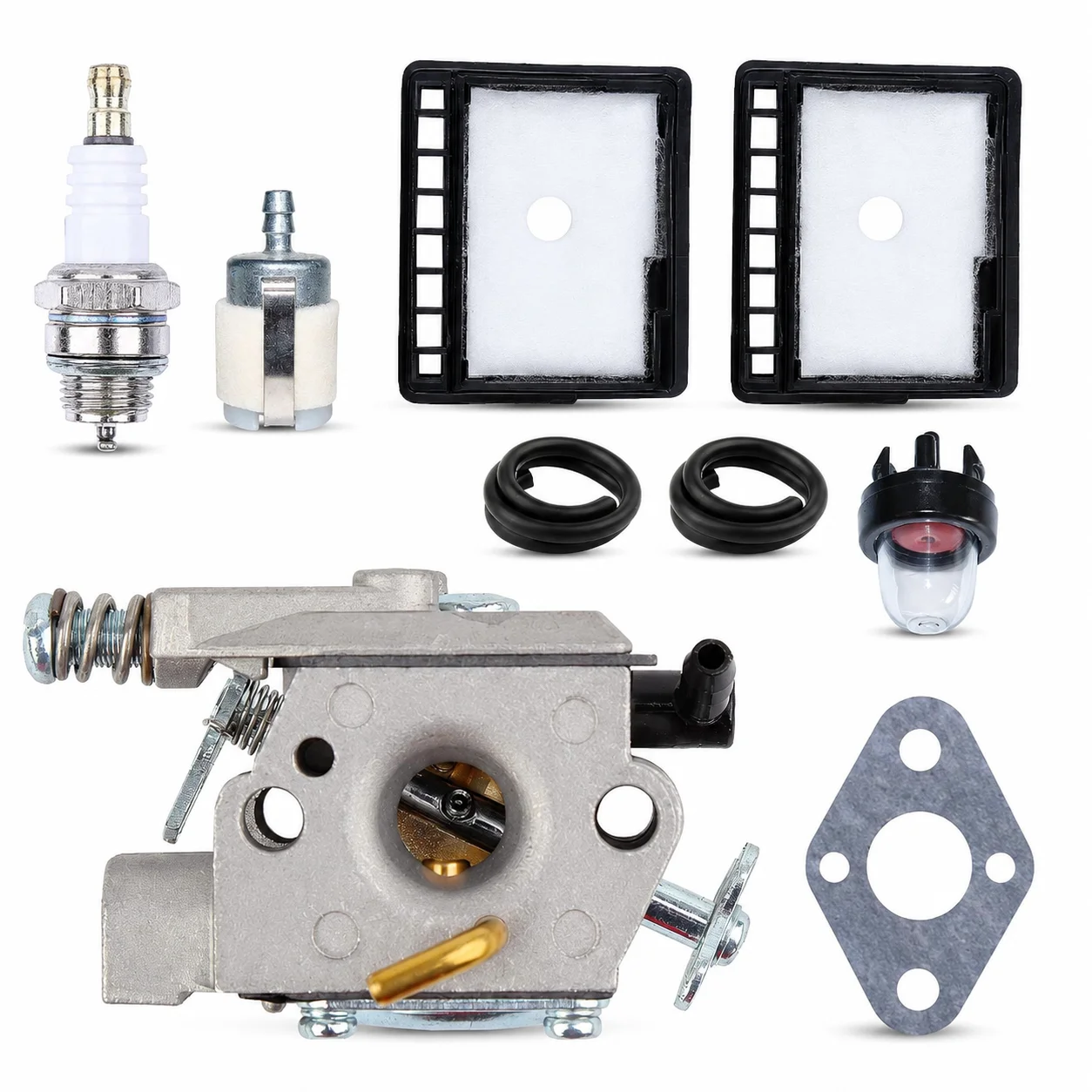 Carburetor Kit for Echo CS3000 CS3400 CS3450 CS303T Chainsaw WT-589 Air Filter Fuel Filter Spark Plug Fuel Hose Primer Bulb