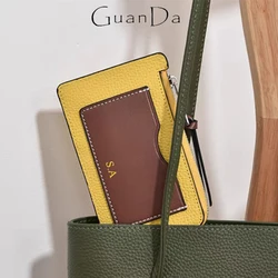 2025 Custom Letters Thin Card Wallet For Woman Cowhide Coin Purse Luxury Designer Fashion Casual Genuine Leather Card Holder