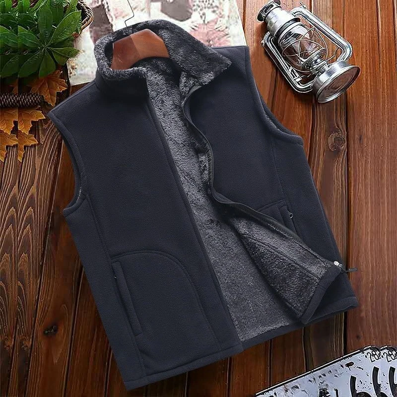 

Quick Dry Fleece Jacket Vest Men's Thermal Insulated Lightweight Cape for Autumn Winter Outdoor Adventures​