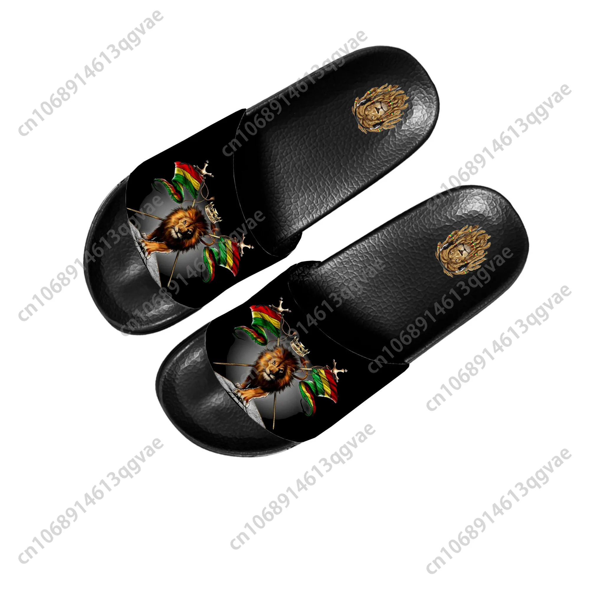 Reggae Rastafarian Rasta Rastafari Lion Of Judah Slippers Home Water Shoes Men Women Teenagers Children Custom Summer Slipper