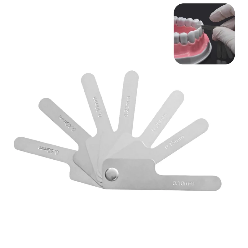 

Измерительный прибор для интерпроксимальной редукции зубов из нержавеющей стали, линейка для измерения межзубных промежутков для планирования ортодонтического лечения IPR