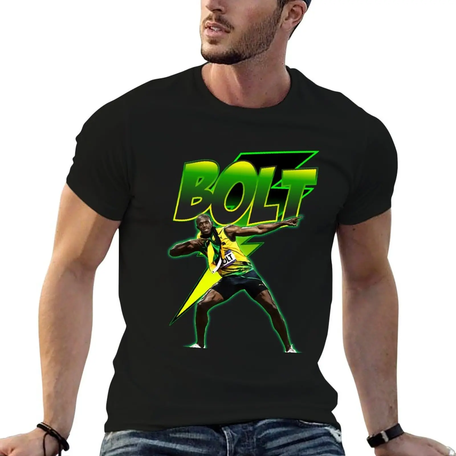 

Usain Bolt T-Shirt t shirts for man graphic vintage man t shirt summer T-Shirt