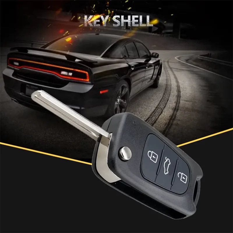 

Folding 3 Buttons Car Key For Hyundai IX35 I20 I35 Elantra Picanto For Kia Rio Seed Picanto Sportage K2 K5 Flip Remote Key Shell