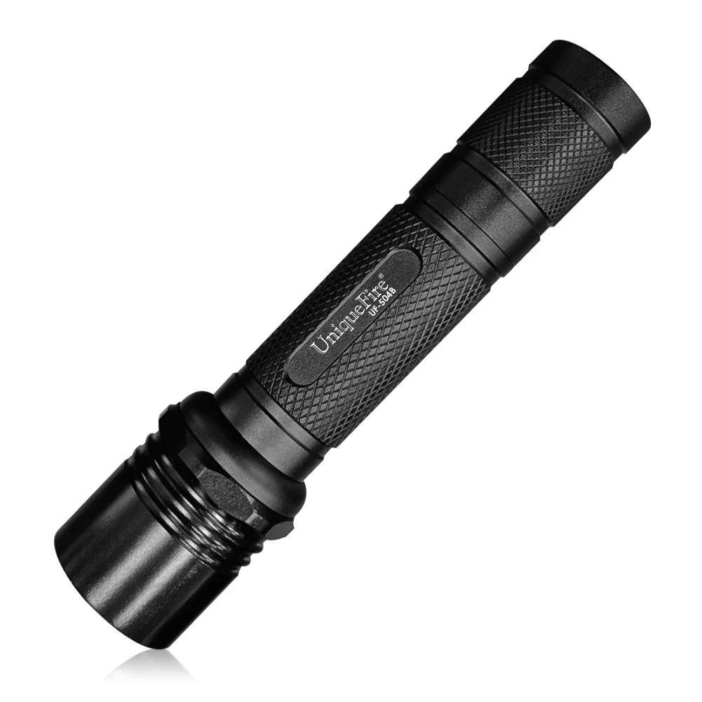 UniqueFire 504B Mini LED Flashlight 136mm Length 5 Modes White Light Torch 3000 Lumens for Outdoor Activity,Camping,Hiking