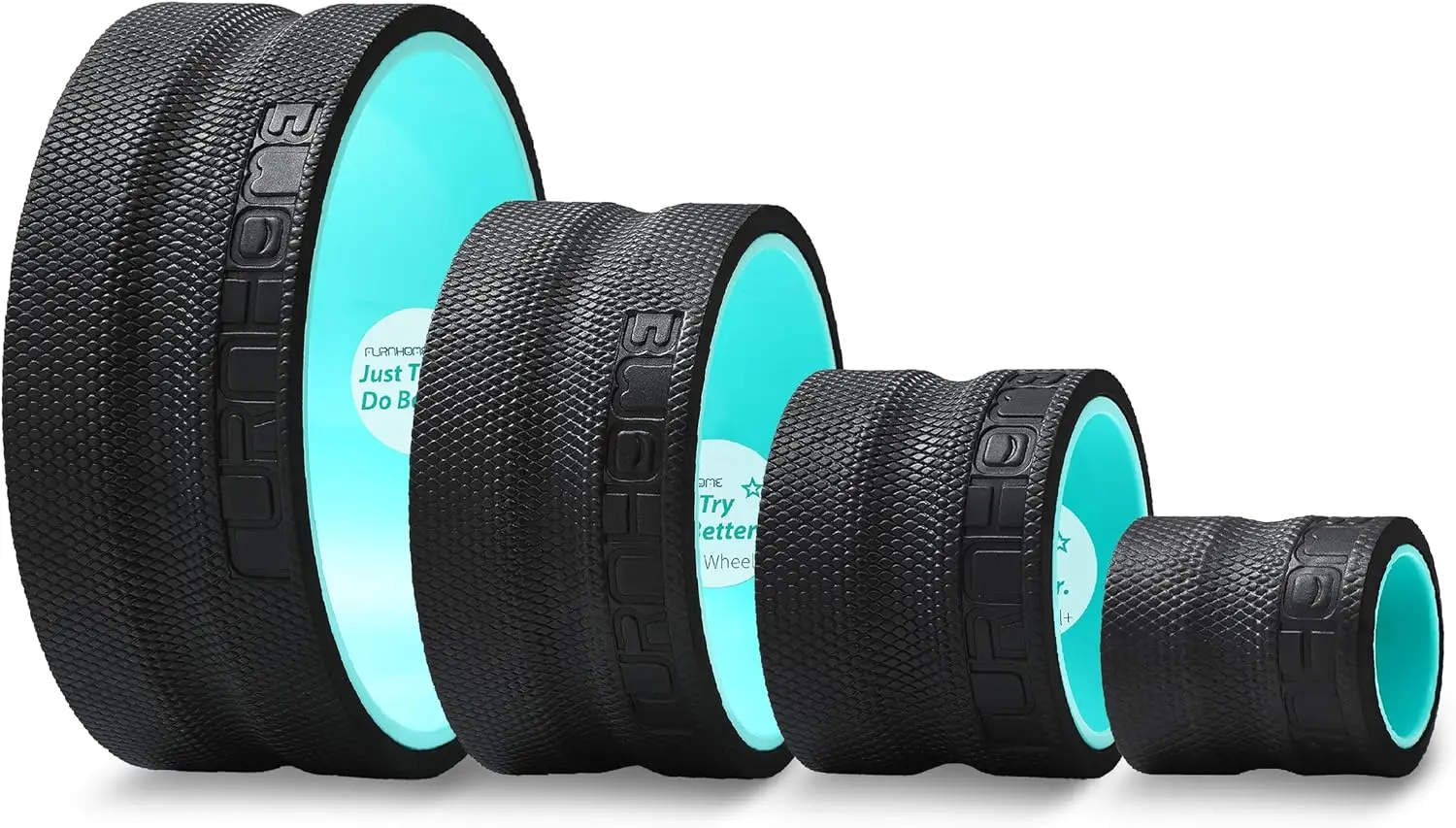 

Deep Tissue Massage Roller with 4 Wheels for Back Pain Relief, Yoga Stretching and Muscle Relaxation