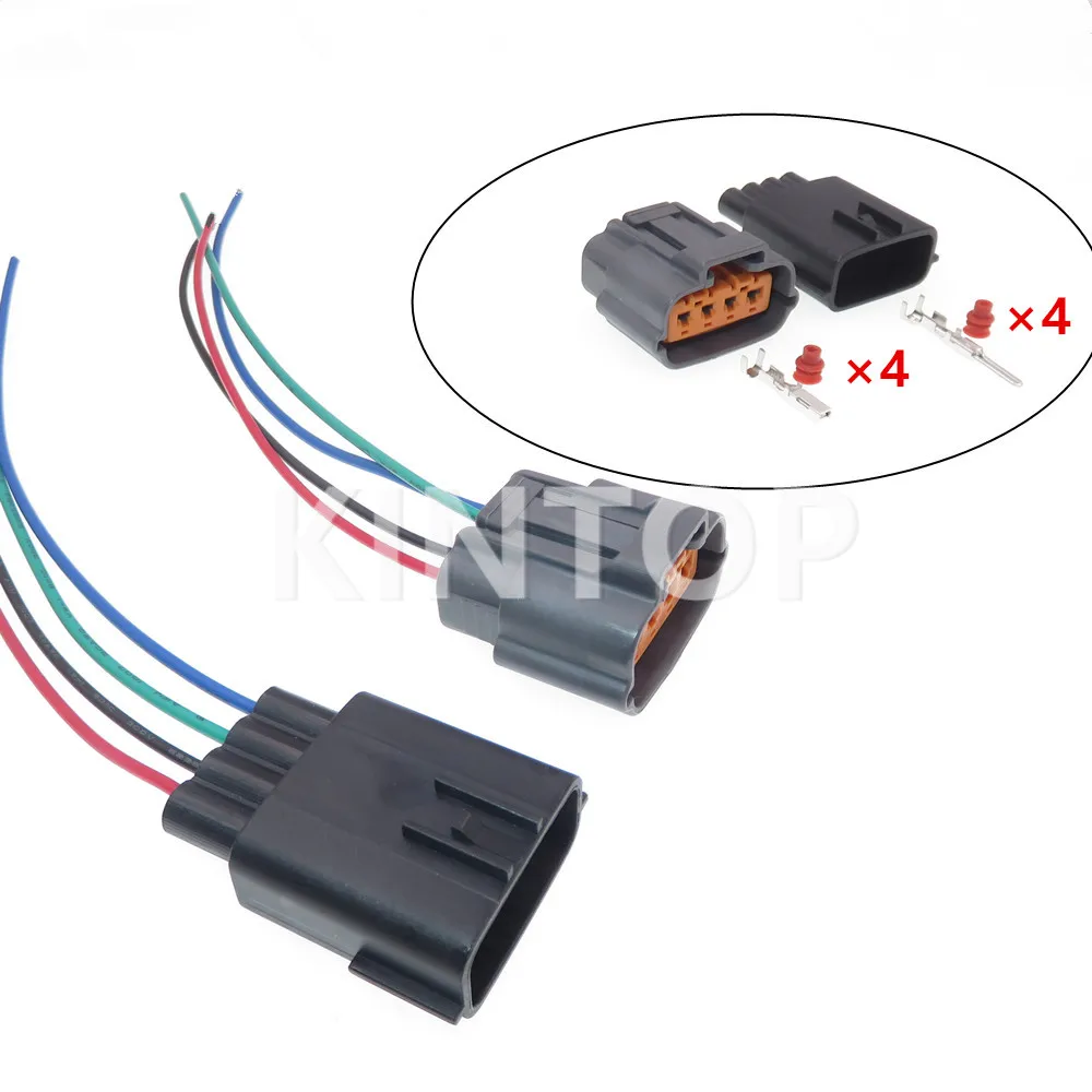 

1 Set 4 Pins AC Assembly Car Ignition Controler Electri Wiring Socket 6195-0030 PB427-04125 Auto Sealed Connector With Terminal