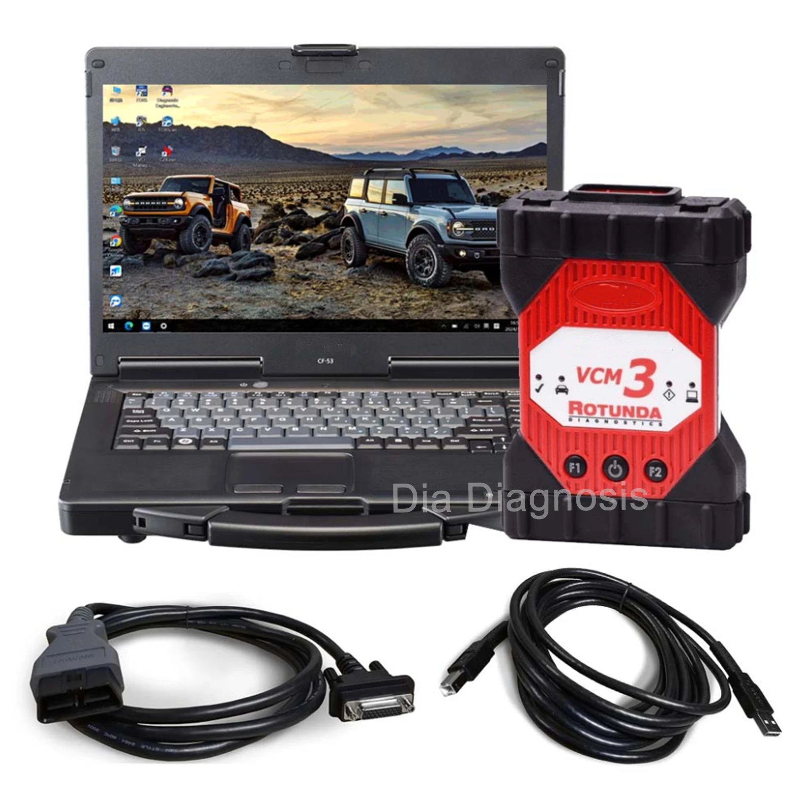 For Ford VCM 3 IDS VCM3 Professional Diagnostic and Programming Device Support CAN-FD and DoIP and computer